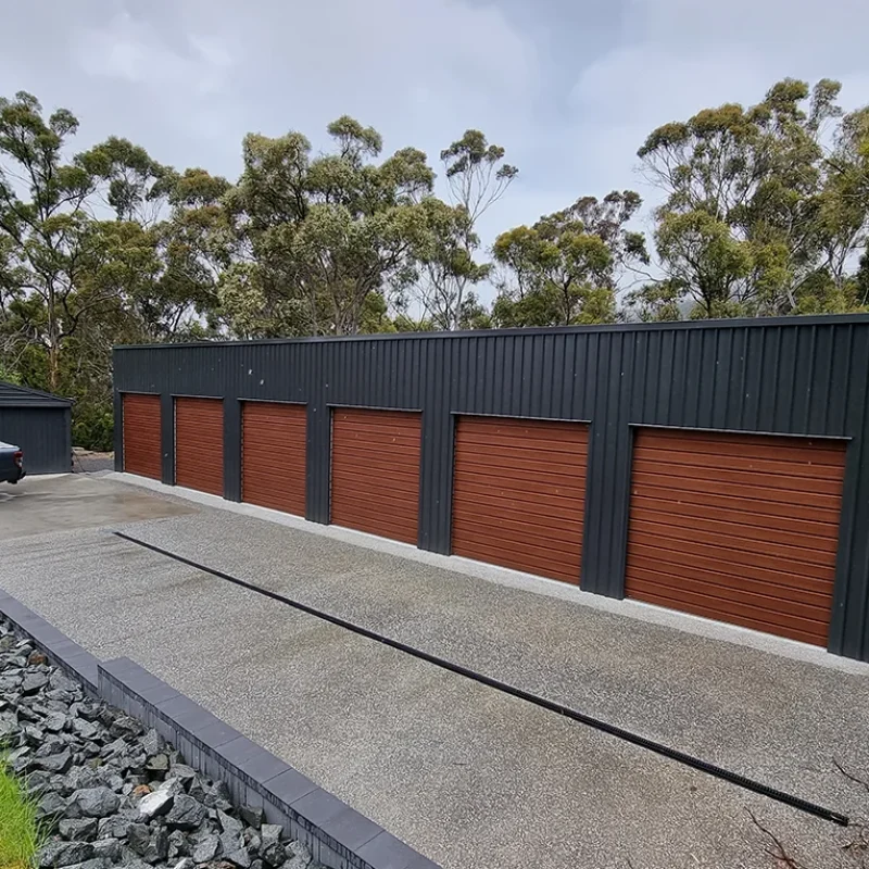 Modern six car garage in Monument